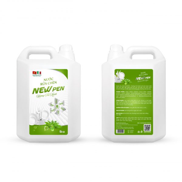 Can-5kg Nước Rửa Chén Newpen - Hương Trà Xanh (5kg) - Ảnh 1