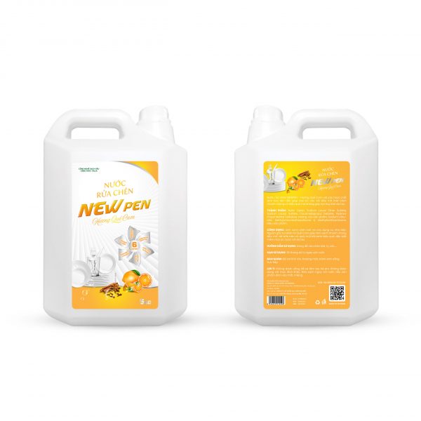 Nước Rửa Chén Newpen - Hương Quế Cam (5kg) - Ảnh 1