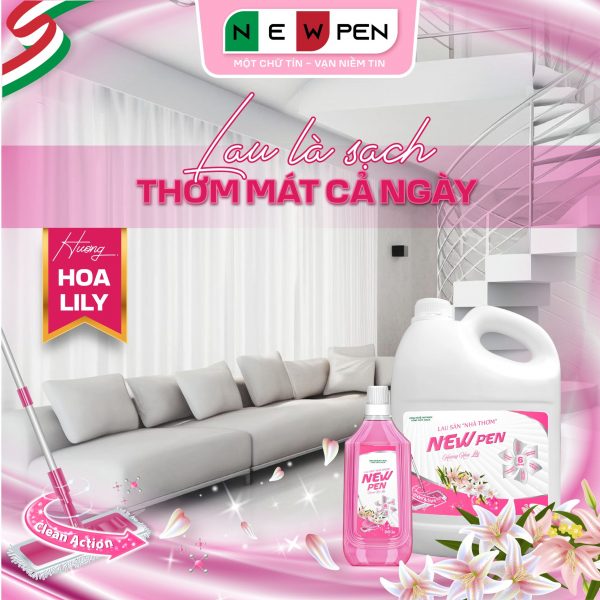 Nước Lau Sàn Nhà Thơm Newpen - Hương Lily (3.5kg) - Ảnh 2