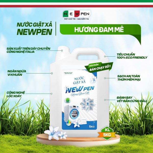 Nước Giặt Xả Newpen 8in1 - Hương Đam Mê (5kg) - Ảnh 2