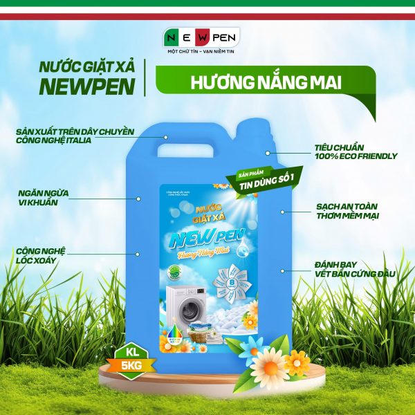 Nước Giặt Xả Newpen 8in1 - Hương Nắng Mai (5kg) - Ảnh 2