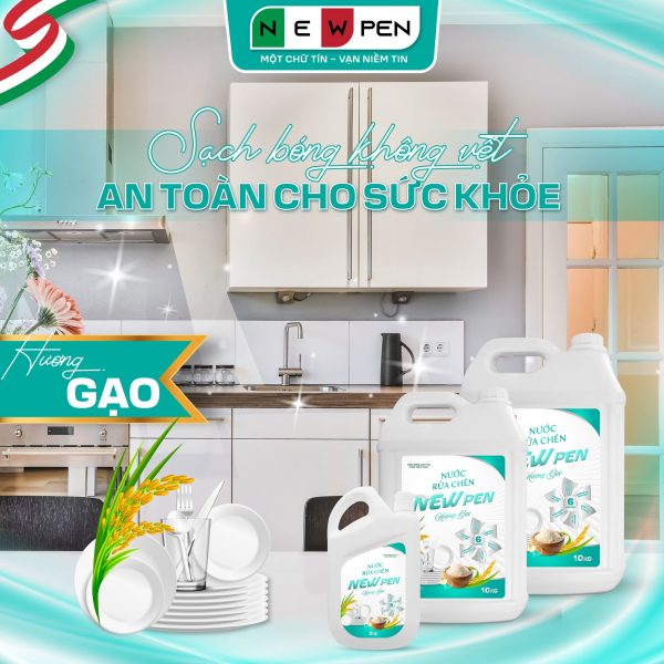 Nước Rửa Chén Newpen - Hương Gạo (800g) - Ảnh 2