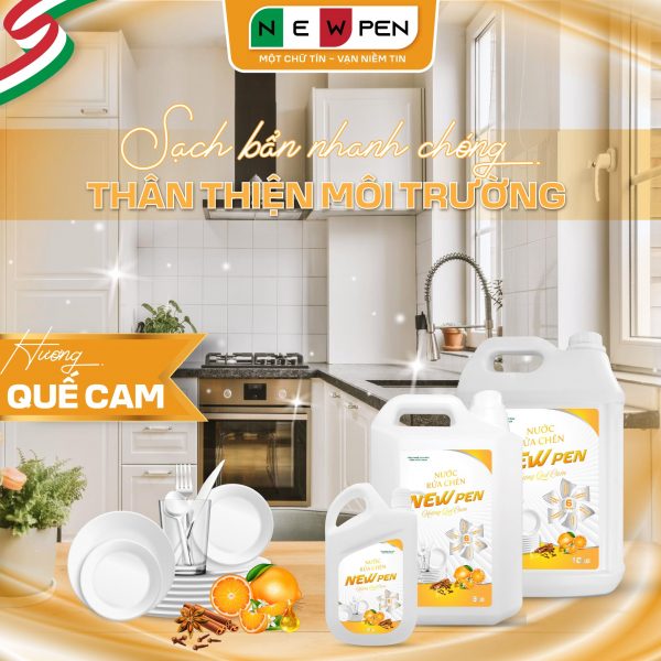 Nước Rửa Chén Newpen - Hương Quế Cam (400g) - Ảnh 2